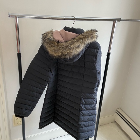 Women's HFX Outdoors Black Puffer Coat with Fur Trim - Picture 3 of 5